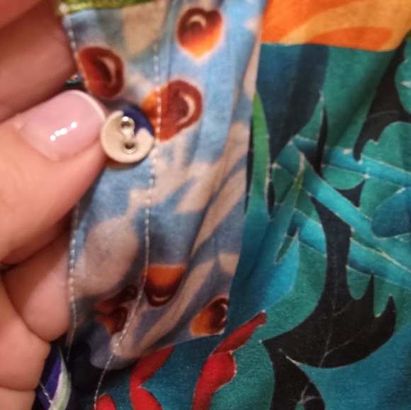 100% silk multicolor blouse by Johnny Was - Picture 3 of 8